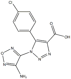 1-(4-amino-1,2,5-oxadiazol-3-yl)-5-(4-chlorophenyl)-1H-1,2,3-triazole-4-carboxylicacid 结构式