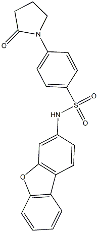 N-dibenzo[b,d]furan-3-yl-4-(2-oxo-1-pyrrolidinyl)benzenesulfonamide 结构式