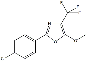 2-(4-chlorophenyl)-5-methoxy-4-(trifluoromethyl)-1,3-oxazole 结构式