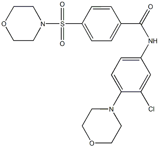 N-[3-chloro-4-(4-morpholinyl)phenyl]-4-(4-morpholinylsulfonyl)benzamide 结构式