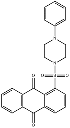 1-[(4-phenyl-1-piperazinyl)sulfonyl]anthra-9,10-quinone 结构式