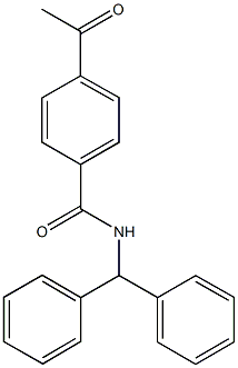 4-acetyl-N-benzhydrylbenzamide 结构式