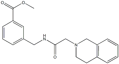 methyl 3-{[(3,4-dihydro-2(1H)-isoquinolinylacetyl)amino]methyl}benzoate 结构式