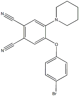 4-(4-bromophenoxy)-5-(1-piperidinyl)phthalonitrile 结构式
