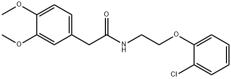 N-[2-(2-chlorophenoxy)ethyl]-2-(3,4-dimethoxyphenyl)acetamide 结构式