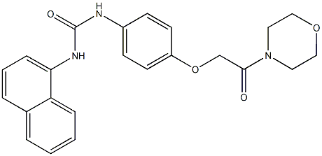 N-{4-[2-(4-morpholinyl)-2-oxoethoxy]phenyl}-N'-(1-naphthyl)urea 结构式