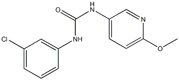 N-(3-chlorophenyl)-N'-(6-methoxy-3-pyridinyl)urea 结构式