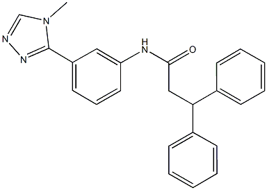 N-[3-(4-methyl-4H-1,2,4-triazol-3-yl)phenyl]-3,3-diphenylpropanamide 结构式