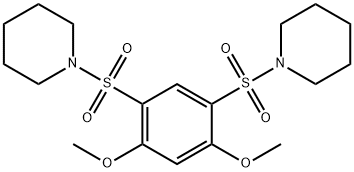 1-{[2,4-dimethoxy-5-(1-piperidinylsulfonyl)phenyl]sulfonyl}piperidine 结构式