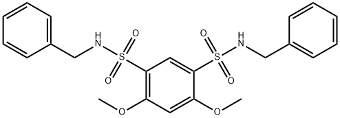 N~1~,N~3~-dibenzyl-4,6-dimethoxy-1,3-benzenedisulfonamide 结构式