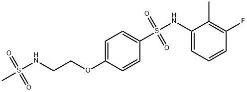 N-(3-fluoro-2-methylphenyl)-4-{2-[(methylsulfonyl)amino]ethoxy}benzenesulfonamide 结构式