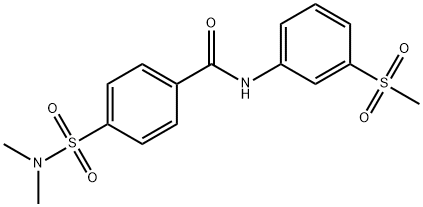4-[(dimethylamino)sulfonyl]-N-[3-(methylsulfonyl)phenyl]benzamide 结构式