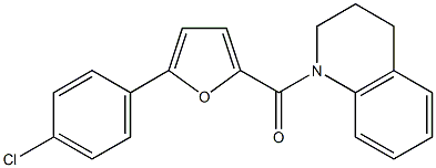 1-[5-(4-chlorophenyl)-2-furoyl]-1,2,3,4-tetrahydroquinoline 结构式