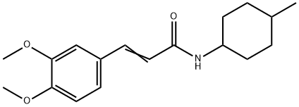 3-(3,4-dimethoxyphenyl)-N-(4-methylcyclohexyl)acrylamide 结构式
