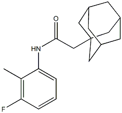 2-(1-adamantyl)-N-(3-fluoro-2-methylphenyl)acetamide 结构式