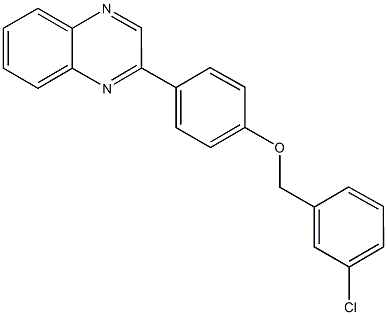 3-chlorobenzyl 4-(2-quinoxalinyl)phenyl ether 结构式