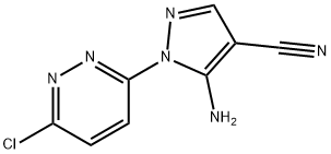 5-amino-1-(6-chloro-3-pyridazinyl)-1H-pyrazole-4-carbonitrile 结构式