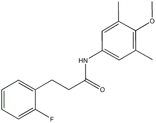 3-(2-fluorophenyl)-N-(4-methoxy-3,5-dimethylphenyl)propanamide 结构式