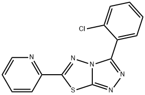 3-(2-chlorophenyl)-6-(2-pyridinyl)[1,2,4]triazolo[3,4-b][1,3,4]thiadiazole 结构式