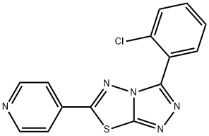 3-(2-chlorophenyl)-6-(4-pyridinyl)[1,2,4]triazolo[3,4-b][1,3,4]thiadiazole 结构式
