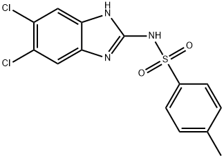 N-(5,6-dichloro-1H-benzimidazol-2-yl)-4-methylbenzenesulfonamide 结构式