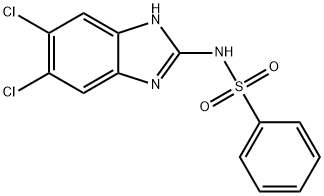 N-(5,6-dichloro-1H-benzimidazol-2-yl)benzenesulfonamide 结构式