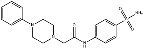 N-[4-(aminosulfonyl)phenyl]-2-(4-phenyl-1-piperazinyl)acetamide 结构式