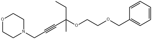 4-{4-[2-(benzyloxy)ethoxy]-4-methyl-2-hexynyl}morpholine 结构式