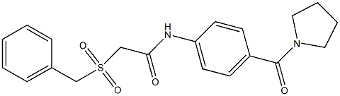 2-(benzylsulfonyl)-N-[4-(1-pyrrolidinylcarbonyl)phenyl]acetamide 结构式