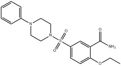 2-ethoxy-5-[(4-phenyl-1-piperazinyl)sulfonyl]benzamide 结构式