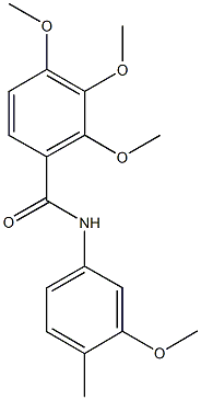 2,3,4-trimethoxy-N-(3-methoxy-4-methylphenyl)benzamide 结构式