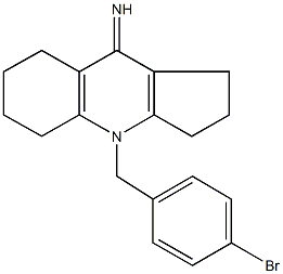4-(4-bromobenzyl)-1,2,3,4,5,6,7,8-octahydro-9H-cyclopenta[b]quinolin-9-imine 结构式