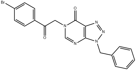 3-benzyl-6-[2-(4-bromophenyl)-2-oxoethyl]-3,6-dihydro-7H-[1,2,3]triazolo[4,5-d]pyrimidin-7-one 结构式