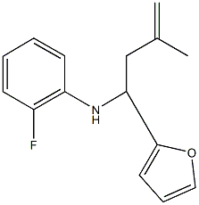 2-fluoro-N-[1-(2-furyl)-3-methyl-3-butenyl]aniline 结构式