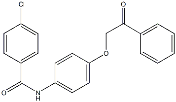 4-chloro-N-[4-(2-oxo-2-phenylethoxy)phenyl]benzamide 结构式