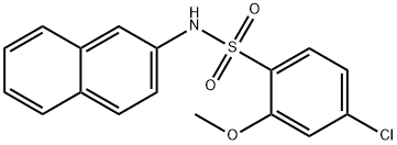 4-chloro-2-methoxy-N-(2-naphthyl)benzenesulfonamide 结构式