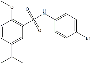 N-(4-bromophenyl)-5-isopropyl-2-methoxybenzenesulfonamide 结构式