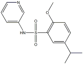 5-isopropyl-2-methoxy-N-(3-pyridinyl)benzenesulfonamide 结构式