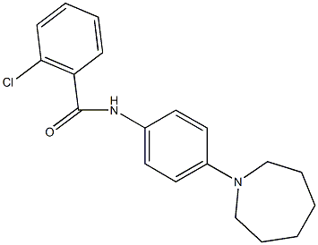 N-[4-(1-azepanyl)phenyl]-2-chlorobenzamide 结构式