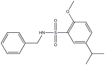 N-benzyl-5-isopropyl-2-methoxybenzenesulfonamide 结构式