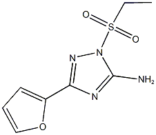 1-(ethylsulfonyl)-3-(2-furyl)-1H-1,2,4-triazol-5-amine 结构式