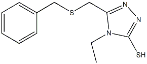 5-[(benzylsulfanyl)methyl]-4-ethyl-4H-1,2,4-triazole-3-thiol 结构式