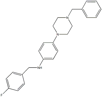 N-[4-(4-benzyl-1-piperazinyl)phenyl]-N-(4-fluorobenzyl)amine 结构式