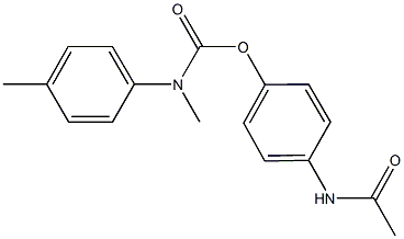 4-(acetylamino)phenyl methyl(4-methylphenyl)carbamate 结构式