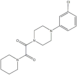 1-(3-chlorophenyl)-4-[oxo(1-piperidinyl)acetyl]piperazine 结构式