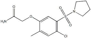2-[4-chloro-2-methyl-5-(1-pyrrolidinylsulfonyl)phenoxy]acetamide 结构式