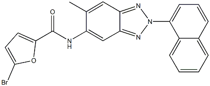 5-bromo-N-[6-methyl-2-(1-naphthyl)-2H-1,2,3-benzotriazol-5-yl]-2-furamide 结构式