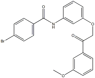 4-bromo-N-{3-[2-(3-methoxyphenyl)-2-oxoethoxy]phenyl}benzamide 结构式