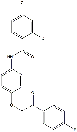 2,4-dichloro-N-{4-[2-(4-fluorophenyl)-2-oxoethoxy]phenyl}benzamide 结构式