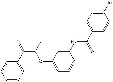 4-bromo-N-[3-(1-methyl-2-oxo-2-phenylethoxy)phenyl]benzamide 结构式